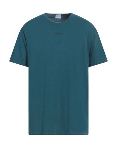Sundek Man T-shirt Deep Jade Size L Cotton In Blue