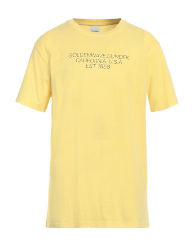 Sundek Man T-shirt Yellow Size L Cotton