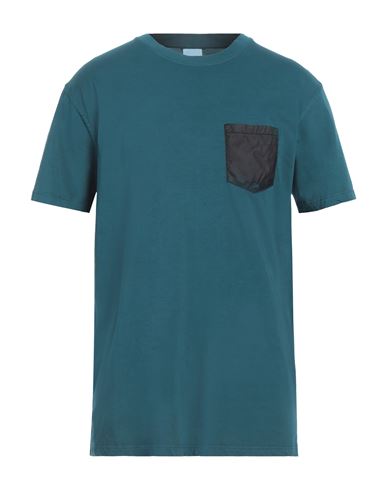 Sundek Man T-shirt Deep Jade Size L Cotton In Green