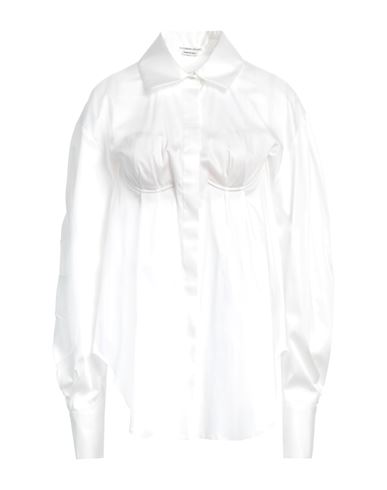 Alessandro Vigilante Woman Shirt White Size 8 Cotton, Elastane
