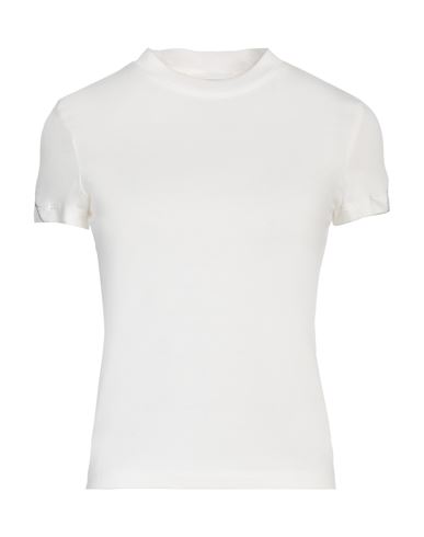 Thom Krom Woman T-shirt Off White Size Xs Cotton, Modal, Elastane