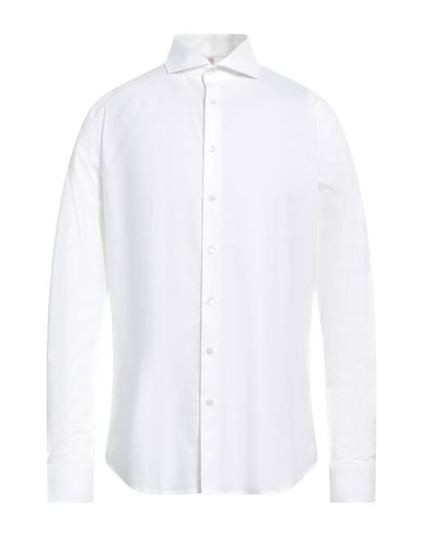 Shop Q1 Man Shirt White Size 17 ½ Cotton, Elastane