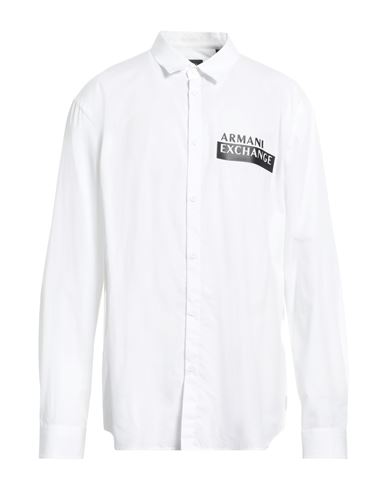 Armani Exchange Man Shirt White Size Xxl Cotton
