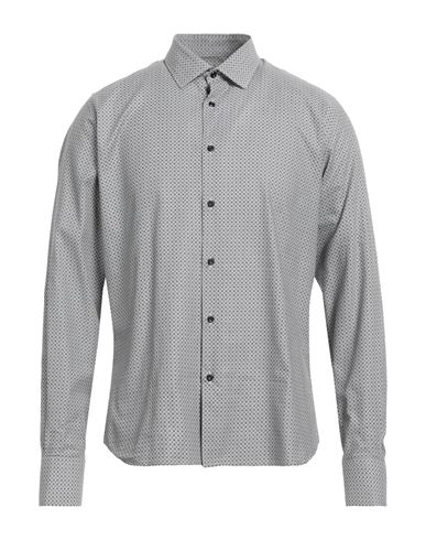 Shop Luxury Man Shirt Grey Size Xl Cotton