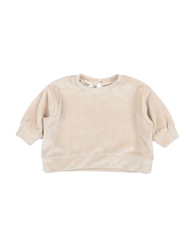 Caffe' D'orzo Babies' Caffé D'orzo Newborn Girl Sweatshirt Beige Size 3 Polyester, Elastane In Neutral