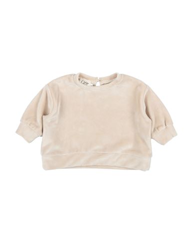 Shop Caffe' D'orzo Caffé D'orzo Newborn Girl Sweatshirt Beige Size 3 Polyester, Elastane