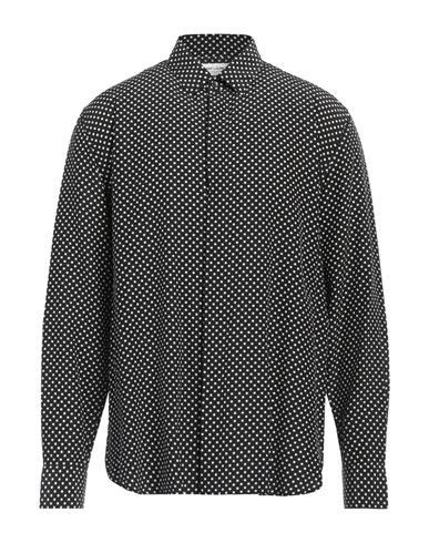 Shop Saint Laurent Man Shirt Black Size 15 ¾ Silk
