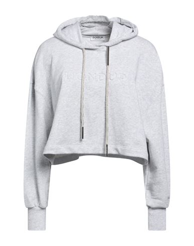 Dondup Woman Sweatshirt Light Grey Size M Cotton In Gray