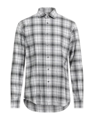 Shop Luxury Man Shirt Grey Size 17 Cotton