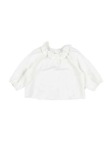 Teddy & Minou Babies'  Newborn Girl Top Ivory Size 3 Cotton In White