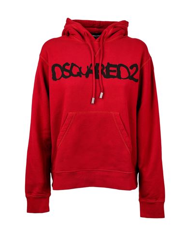 Shop Dsquared2 Hoodie Woman Sweatshirt Red Size Xl Cotton