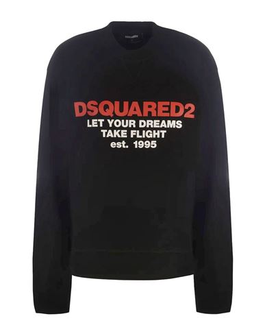 Dsquared2 Sweatshirt Woman Sweatshirt Black Size L Cotton