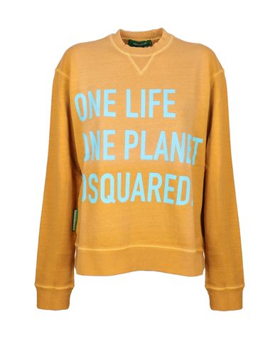 Shop Dsquared2 Sweatshirt Woman Sweatshirt Yellow Size Xl Cotton