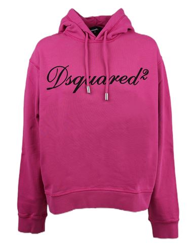 Shop Dsquared2 Sweatshirt Woman Sweatshirt Fuchsia Size L Cotton In Pink
