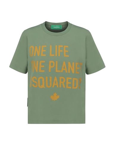 Shop Dsquared2 T-shirts Woman T-shirt Green Size Xl Cotton