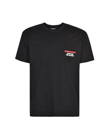 Dsquared2 T-shirt Man T-shirt Black Size L Cotton