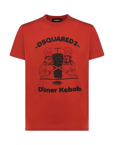 Shop Dsquared2 T-shirt Man T-shirt Red Size L Cotton