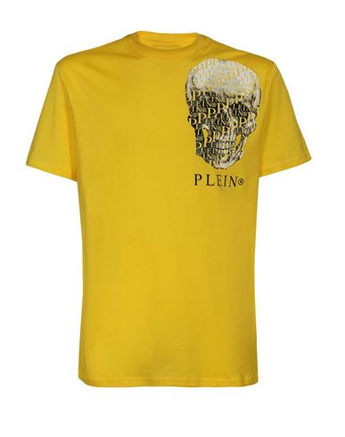 Shop Philipp Plein T-shirt Man T-shirt Yellow Size L Cotton