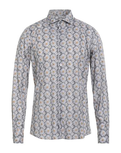 Shop Mastricamiciai Man Shirt Grey Size 16 ½ Cotton, Elastane