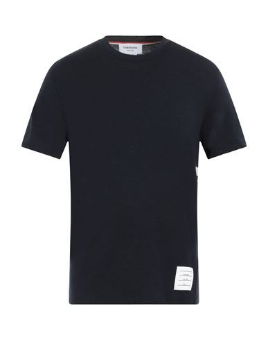 Thom Browne Man T-shirt Midnight Blue Size 5 Wool, Elastane In Black