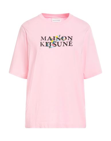 Shop Maison Kitsuné Woman T-shirt Pink Size M Cotton