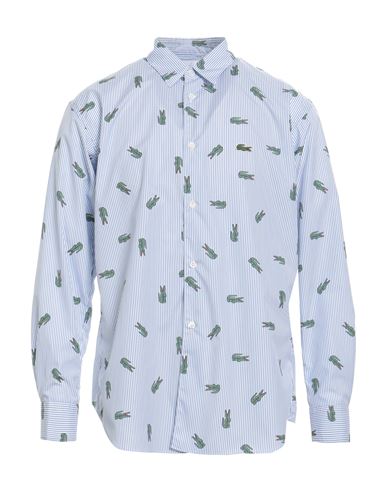 Shop Lacoste X Comme Des Garçons Shirt Man Shirt Azure Size Xl Cotton In Blue