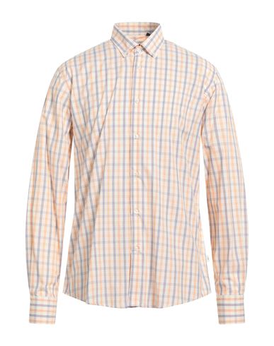 Shop Liu •jo Man Man Shirt Apricot Size 17 ½ Cotton In Orange