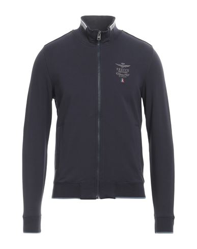 Shop Aeronautica Militare Man Sweatshirt Midnight Blue Size S Cotton, Elastane