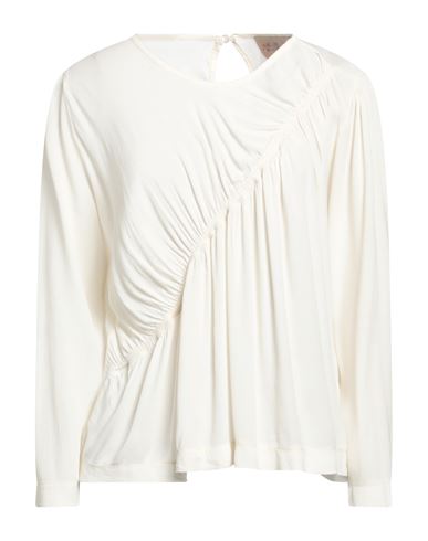 Shop Même Road Woman Top Cream Size 8 Viscose, Rayon In White