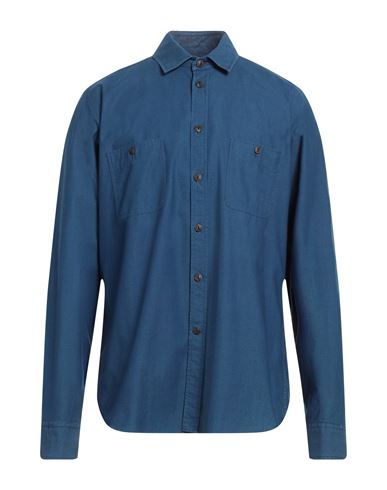 Shop B.d.baggies B. D.baggies Man Shirt Blue Size Xl Cotton