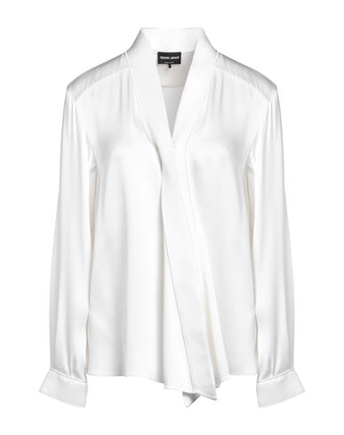 Giorgio Armani Woman Shirt White Size 4 Silk