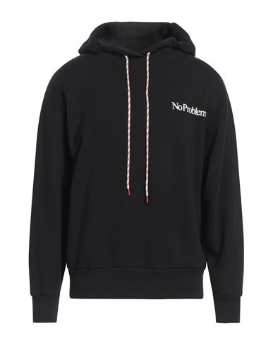 Aries No Problemo Cotton Hoodie In Black