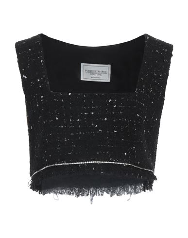 Shop Forte Dei Marmi Couture Woman Top Black Size 6 Polyester, Polyacrylic, Wool, Polyamide