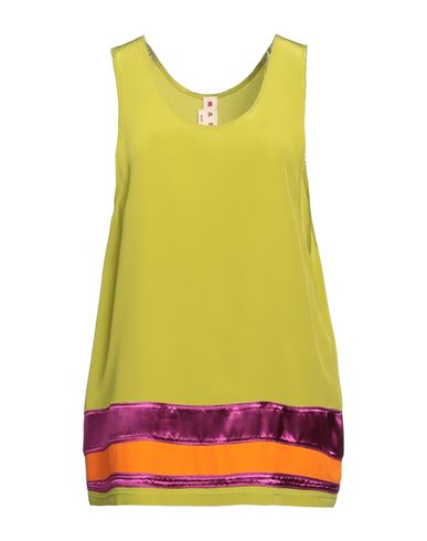 Shop Marni Woman Top Acid Green Size 4 Silk