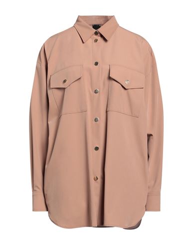 Pinko Woman Shirt Camel Size L Polyester, Viscose, Elastane In Beige