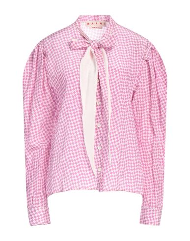 Marni Woman Shirt Mauve Size 8 Silk In Pink