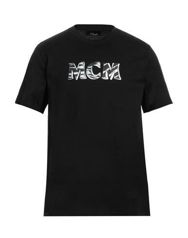 Shop Mcm Man T-shirt Black Size L Cotton