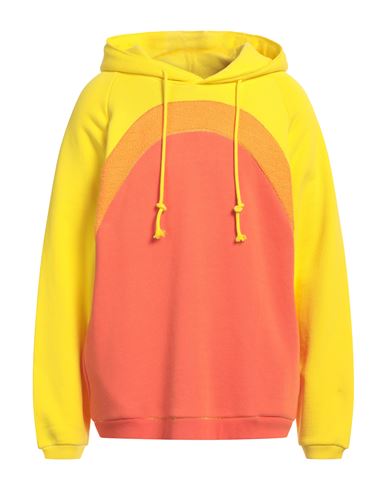 Shop Erl Man Sweatshirt Yellow Size L Cotton