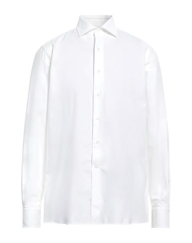 Alessandro Gherardi Man Shirt White Size 17 Cotton In Gray