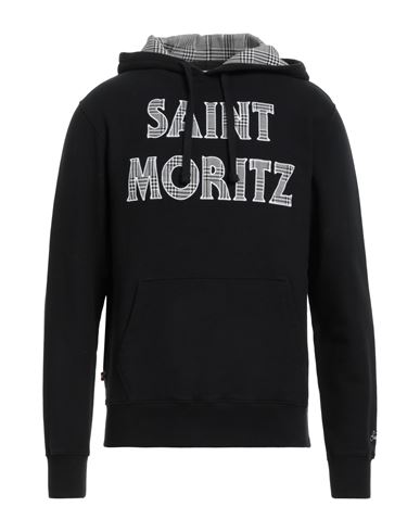 Shop Mc2 Saint Barth Man Sweatshirt Black Size L Cotton, Polyester, Viscose, Elastane