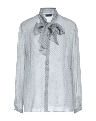 EMPORIO ARMANI EMPORIO ARMANI WOMAN SHIRT LIGHT GREY SIZE 14 SILK 