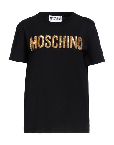 Shop Moschino Woman T-shirt Black Size 14 Cotton