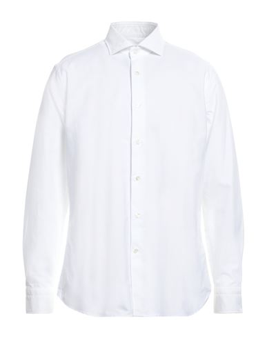 Tintoria Mattei 954 Man Shirt White Size 16 ½ Cotton In Red
