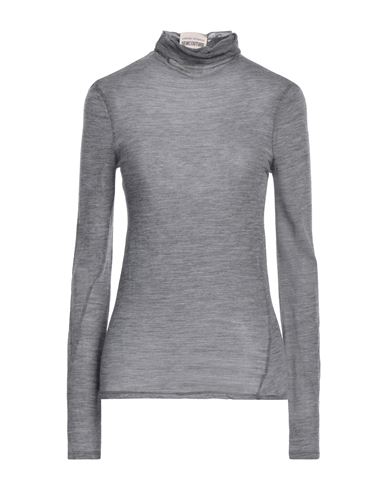Semicouture Woman T-shirt Grey Size M Wool, Polyamide In Multi