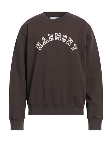 Harmony Paris Man Sweatshirt Dark Brown Size L Cotton