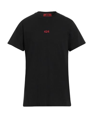 Shop 424 Fourtwofour Man T-shirt Black Size Xs Cotton