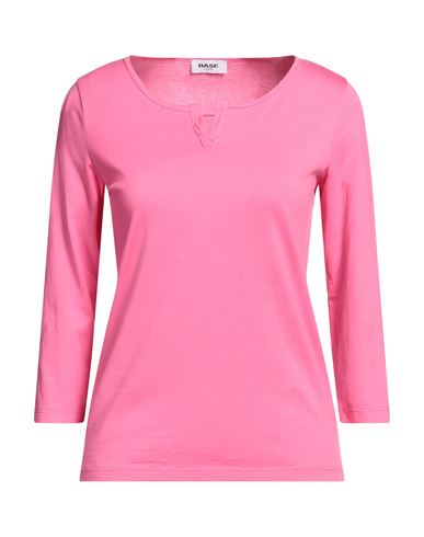 Base Milano Woman T-shirt Fuchsia Size 10 Cotton In Pink