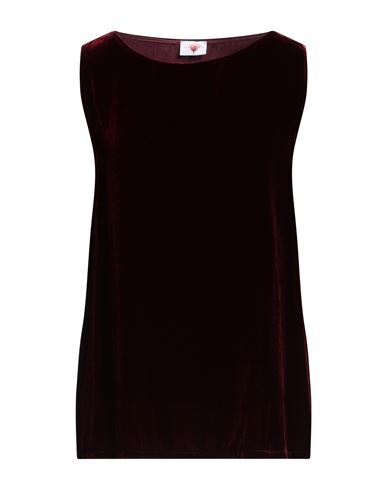 Shop Laboratorio Woman Top Burgundy Size 4 Silk, Viscose In Red