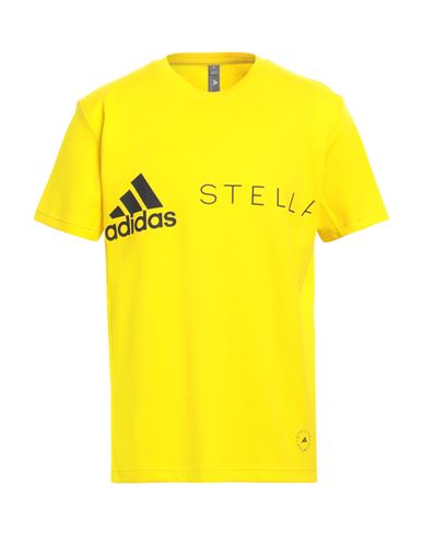 Shop Adidas By Stella Mccartney Man T-shirt Yellow Size S Organic Cotton, Polyester