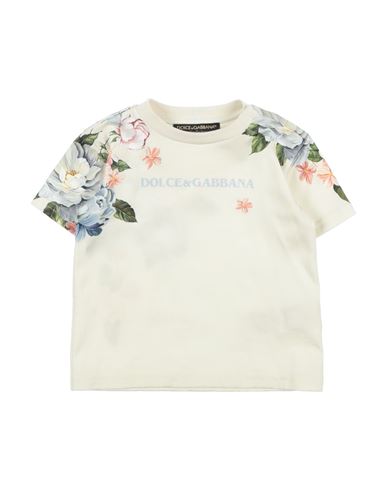 Dolce & Gabbana Babies'  Newborn Girl T-shirt Ivory Size 3 Cotton In White